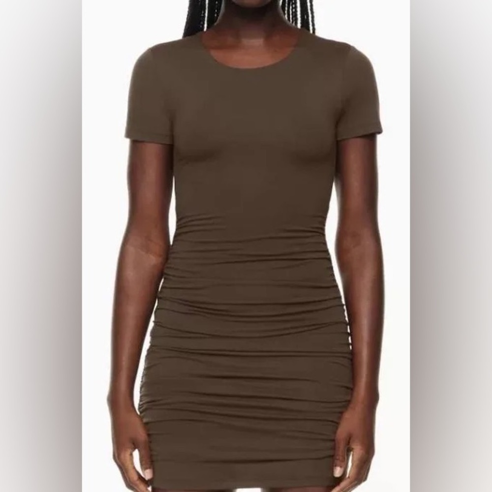 Aritzia babaton brown bodycon mini dress NWT